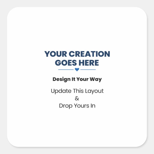 Create Your Own Square Sticker (Front)