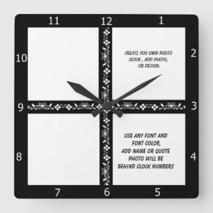 CREATE YOUR OWN SQUARE WALL CLOCK