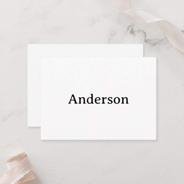 Create Your Own Squared 3.5" x 2.5" Flat Place Card (Front/Back In Situ)