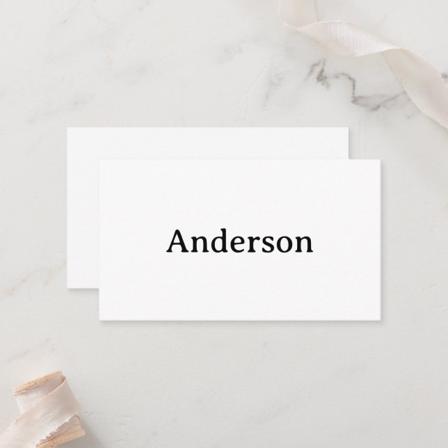 Create Your Own Squared 3.5" x 2" Flat  Place Card (Front/Back In Situ)