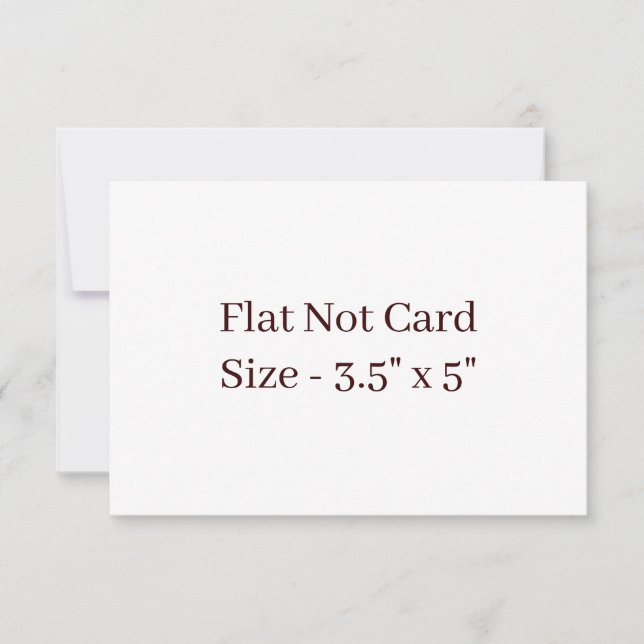 Create Your Own Squared 3.5" x 5" Flat Card (Front)
