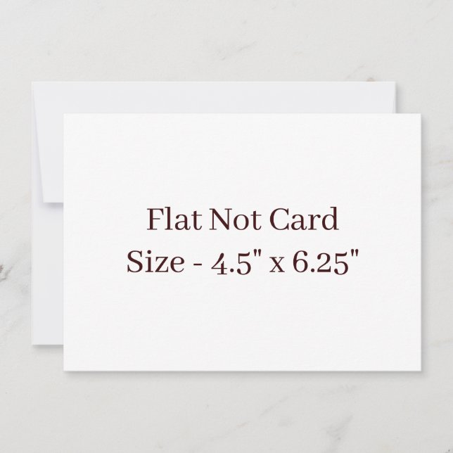 Create Your Own Squared 4.5" x 6.25" Flat Card (Front)