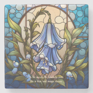 Create Your Own Stained Glass Bluebell Flowers Stone Coaster