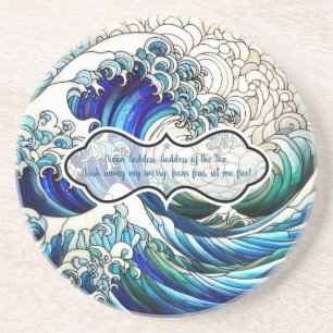 Create Your Own Stained Glass Look Curly Waves Coaster