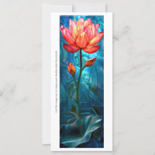 Create Your Own Stained Glass Lotus Bookmark Card