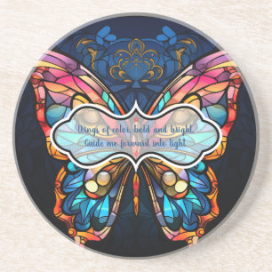Create Your Own Stained Glass Mystical Butterfly Coaster