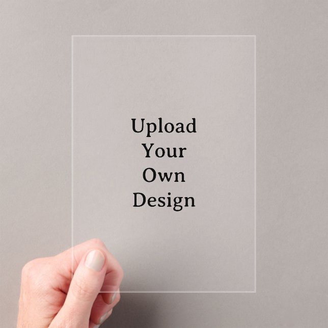 Create Your Own Standard (15 mil) 5" x 7" Clear  Acrylic Invitations (Insitu (Handheld))