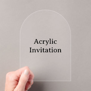 Create Your Own Standard (15 mil) 5" x 7" Clear Acrylic Invitations