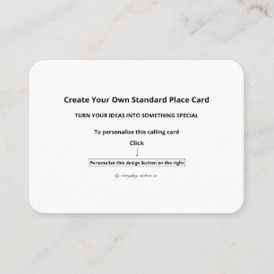 Create Your Own Standard 3.5" x 2.5" Rounded Place Card