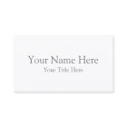 Create Your Own Standard Business Card