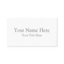 Create Your Own Standard Business Card