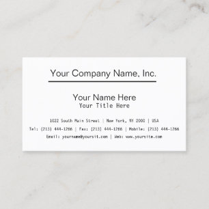 Create Your Own Standard Business Card