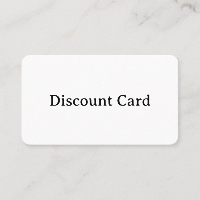 Create Your Own Standard Rounded 3.5" x 2.0" Discount Card (Front)
