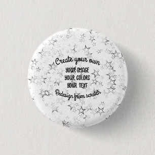 Create Your Own - Star Glitter 3 Cm Round Badge