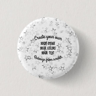 Create Your Own - Star Glitter 3 Cm Round Badge