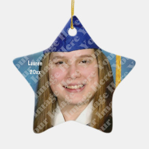 Create Your Own Star Photo Keepsake With Text Ceramic Tree Decoration