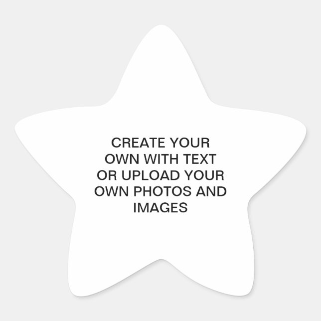 Create Your Own Star Sticker (Front)