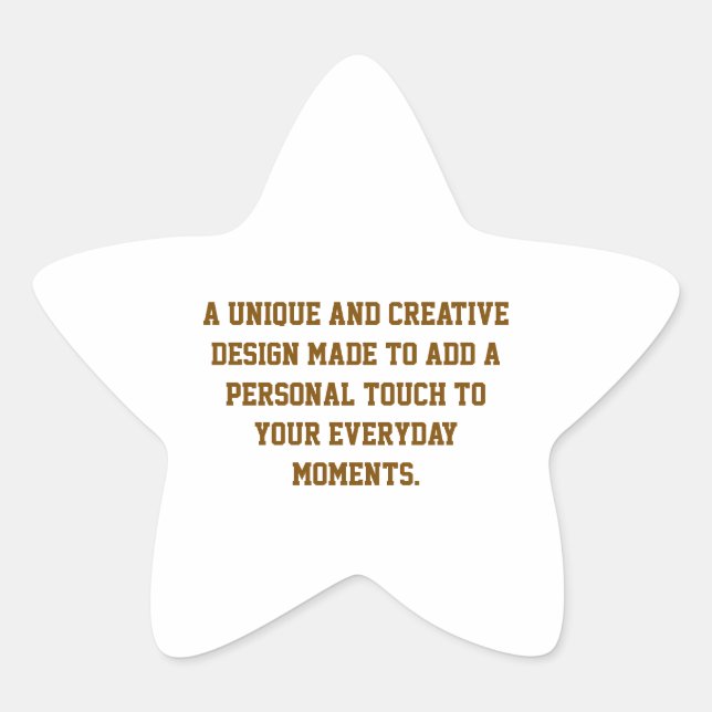 Create Your Own Star Sticker (Front)