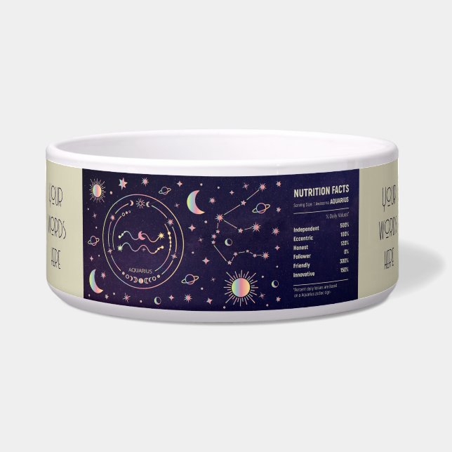 Create Your Own Starry Blue Aquarius Nutrition (Front)