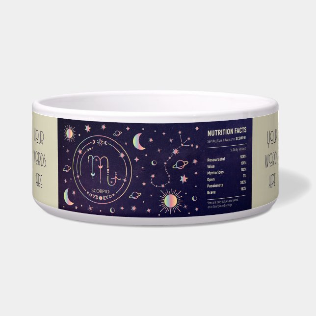 Create Your Own Starry Blue Scorpio Nutrition Bow (Front)