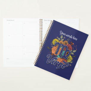 Create Your Own Starry Floral Virgo Zodiac Planner