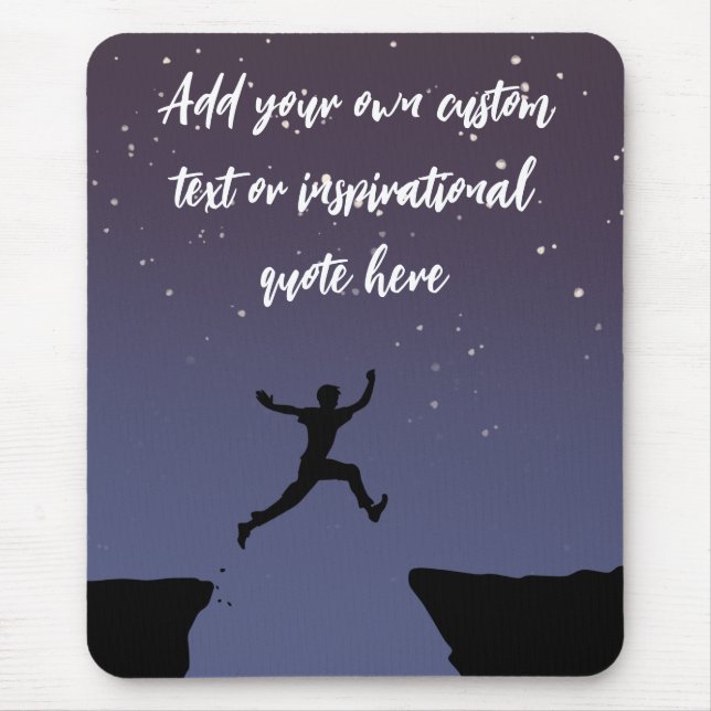 Create Your Own Starry Night Motivational Quote Mouse Mat (Front)