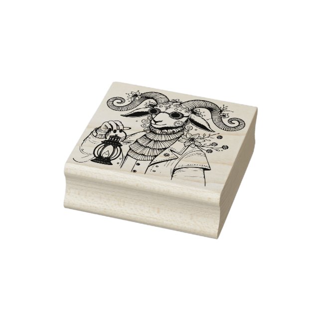 Create Your Own Steampunk Guiding Ram Lord Rubber Stamp (Stamp)