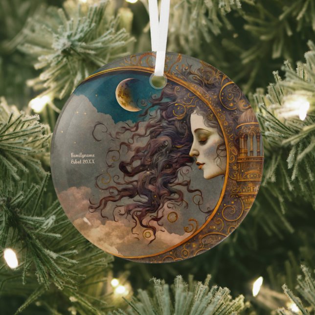 Create Your Own Steampunk Lady of the Moon Glass Tree Decoration (Insitu)