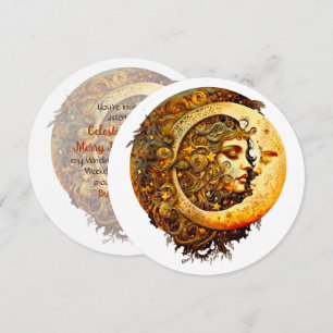 Create Your Own Steampunk Moon Goddess Invitation
