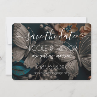 Create Your Own - Steampunk Vintage Butterfly Save The Date