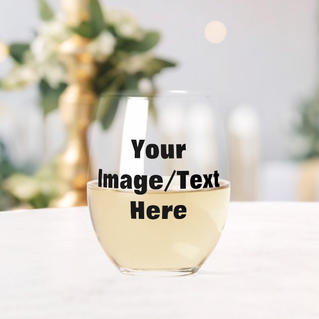Create Your Own  Stemless Wine Glass (Insitu (Wedding))