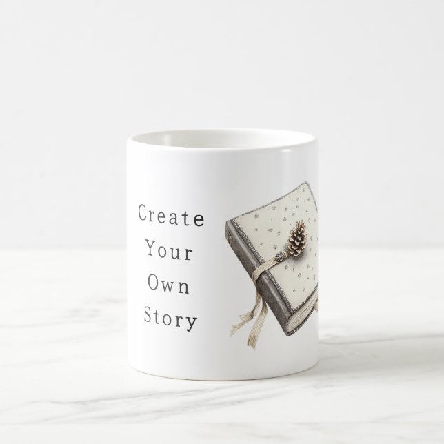 Create Your Own Story Pine Cone Journal Coffee Mug (Center)
