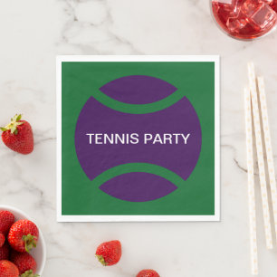 Create your own strawberries & cream tennis party napkin