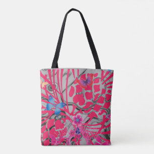Create Your Own Stylish Ash Grey All-Over Print Tote Bag