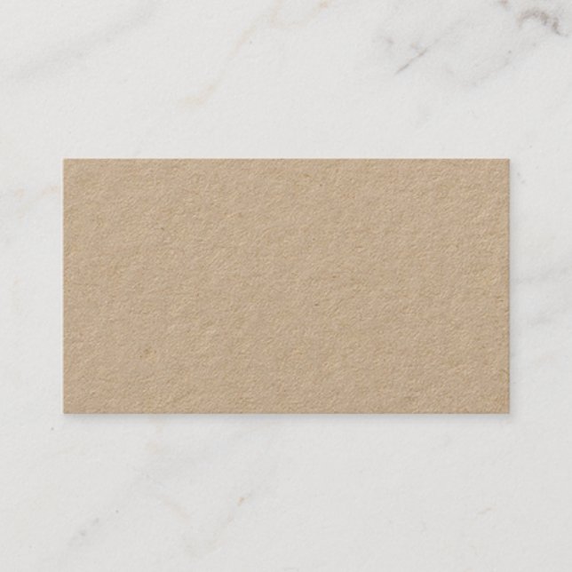 Create Your Own Stylish Premium Kraft Business Card (Front)
