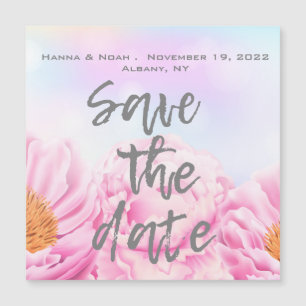 Create Your Own Stylish Script Personalised Flower Magnetic Invitation