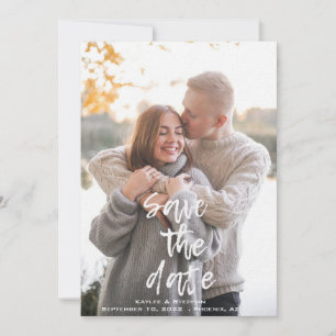 Create Your Own Stylish Script Personalised Photo Save The Date