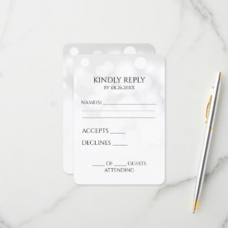 Create Your Own Subtle Bokeh Background RSVP Card