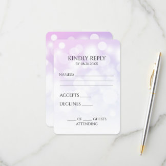 Create Your Own Subtle Bokeh Background RSVP Card