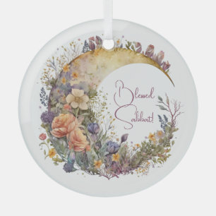 Create Your Own Summer Garden Floral Crescent Moon Glass Tree Decoration