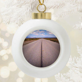 Create Your Own Summer Vacation Photo Ceramic Ball Christmas Ornament