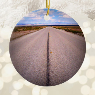 Create Your Own Summer Vacation Two-Sided Photo Ceramic Tree Decoration