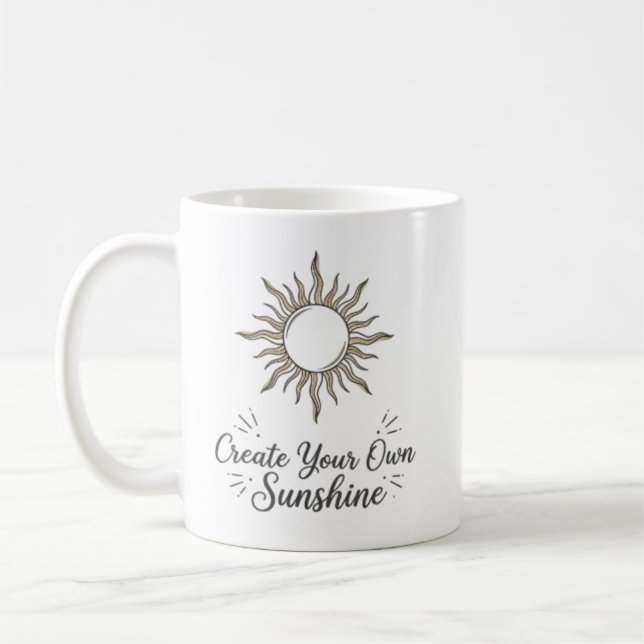 Create Your Own Sunshine Boho Sun Mug (Left)