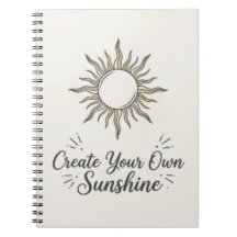 Create Your Own Sunshine Boho Sun Notebook