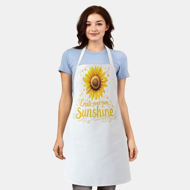 Create Your Own Sunshine - Motivational Sunflower  Apron (Worn)