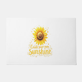 Create Your Own Sunshine - Motivational Sunflower  Doormat