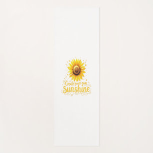Create Your Own Sunshine - Motivational Sunflower Yoga Mat