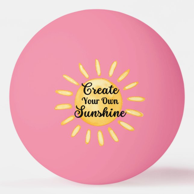 Create Your Own Sunshine Personalised Name Ping Pong Ball (Front)
