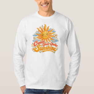 Create Your Own Sunshine Retro Sun Illustration T-Shirt
