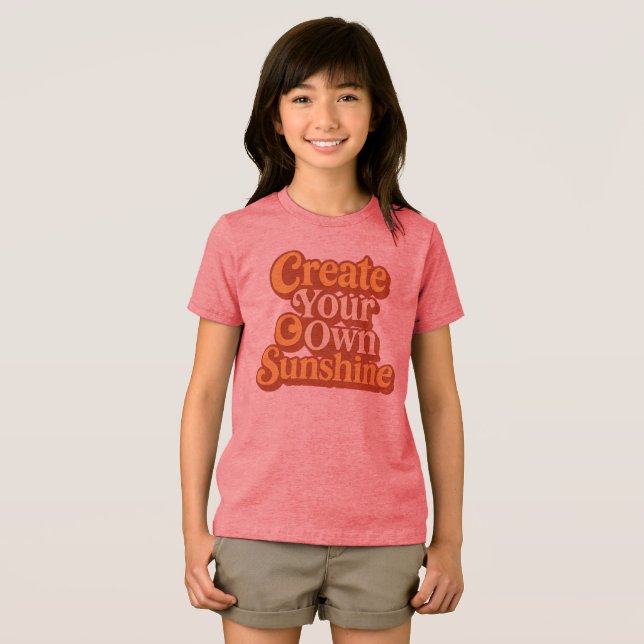 Create Your Own Sunshine Retro Typography Design Tri-Blend Shirt (Front Full)